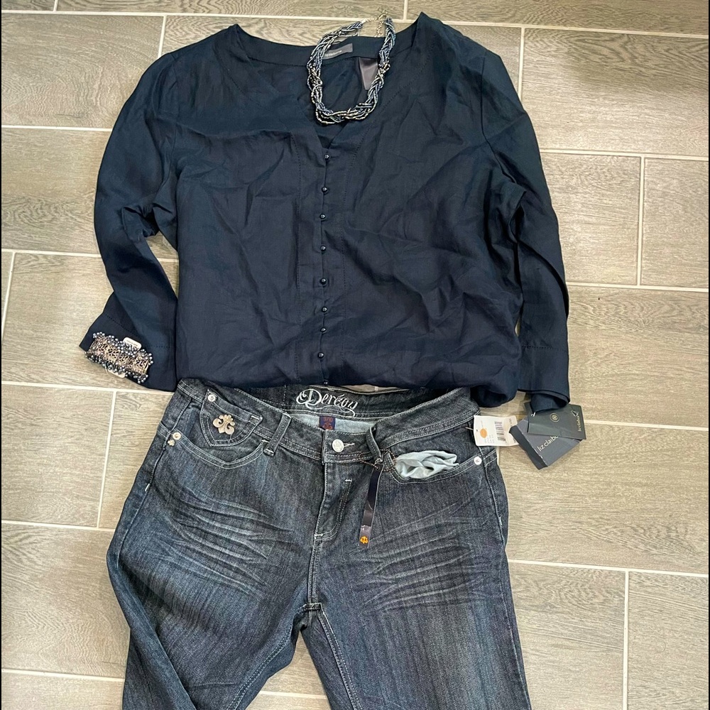 Liz Claiborne styled outfit with jewelry NWT